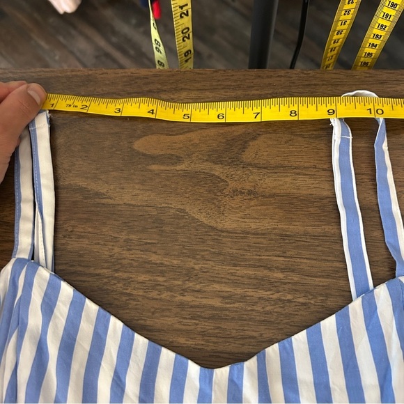 💕 Old navy Blue and White Striped Women's Dress L - Picture 8 of 12